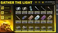 List of rewards up for grabs (Image via Garena)